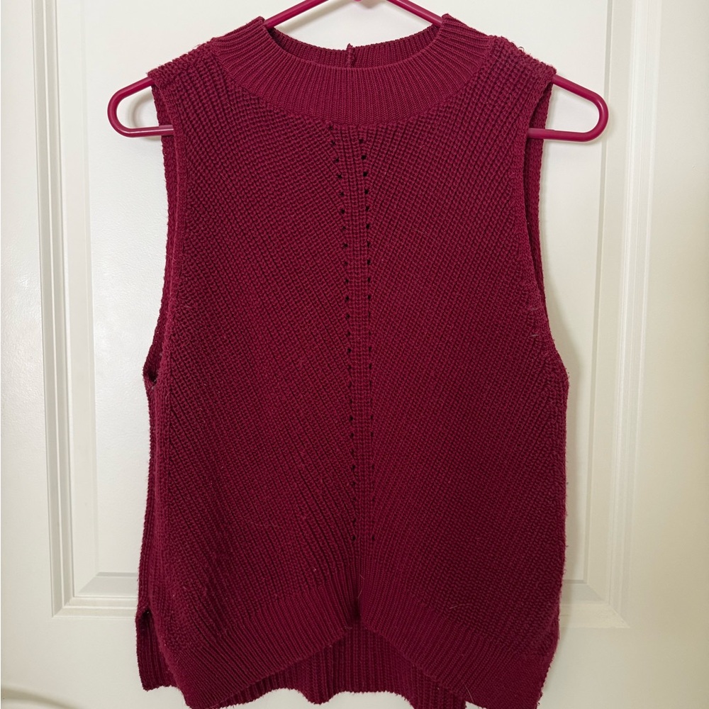 Miami Deep Red Knit Top